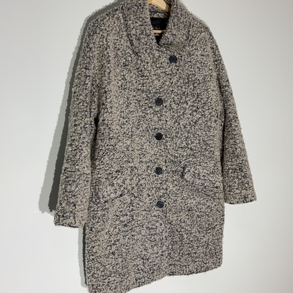 Hilary Radley Heather Grey Wool Blend Coat - Picture 3 of 10